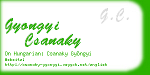 gyongyi csanaky business card