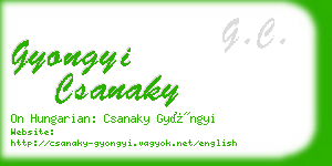 gyongyi csanaky business card